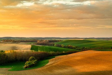 A beautiful spring landscape of the hills