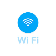 Wifi sign. Flat cartoon style. Modern line vector illustration