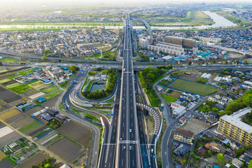 都市と交通　空撮