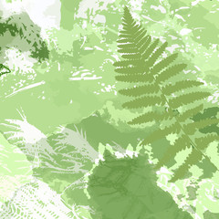  Vector fern leaves abstract pattern.Tropical foliage background.