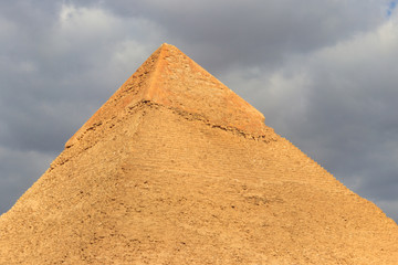 Naklejka na ściany i meble Pyramid of Khafre or of Chephren is the second-tallest and second-largest of the Ancient Egyptian Pyramids of Giza