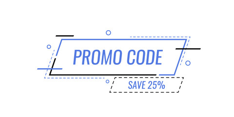 Promo code, coupon code banner design. Modern vector illustration in flat style