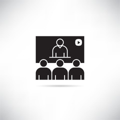 online conference, teleconference icon