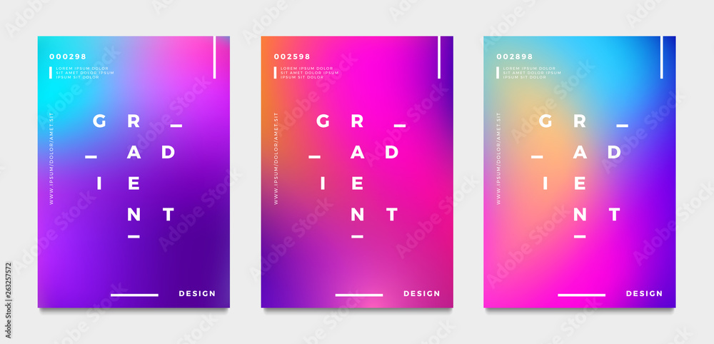 Wall mural abstract gradient poster and cover design. vector illustration.