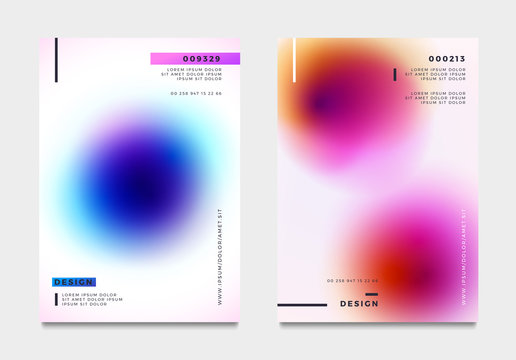 Abstract Gradient Poster And Cover Design. Vector Illustration.