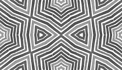 Black and white Geometric Watercolor. Creative Sea