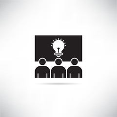 people and creative thinking concept icon