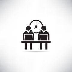 working hours concept icon