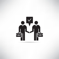 business negotiation and deal concept icon