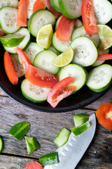 Tomato and cucumber salad