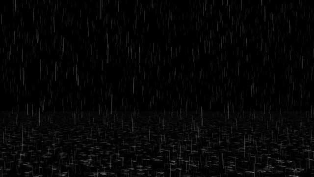 Rain Overlay Falling Water Drops Ripples Loop - Ground Wet Surface Cinematic VFX Background