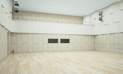 Concert hall. Stage. 3D render