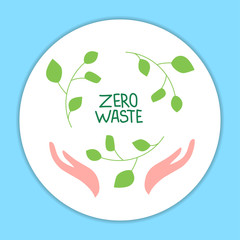 Zero waste logotype or banner