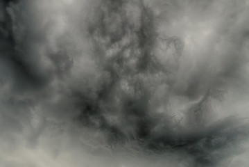Dark clouds violent storm