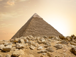 Fototapeta na wymiar Khafre pyramid in Egypt
