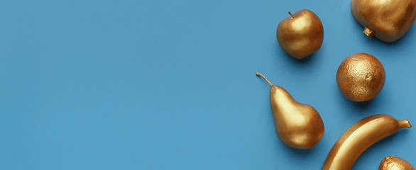 Gold and blue creative background concept