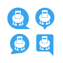 robot icons in speech bubble