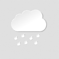 Blue Cloud With Rain And transparent Background