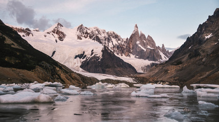Fototapeta na wymiar Cerro Torre in Los Glaciares National Park in the Fitz Roy Region of Patagonia in Southern Argentina