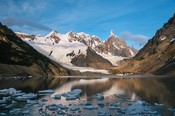 Fototapeta na wymiar Cerro Torre in Los Glaciares National Park in the Fitz Roy Region of Patagonia in Southern Argentina