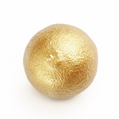 Golden orange on white