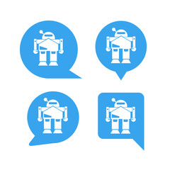 chat bot icon in speech bubble