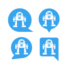 chat bot icon in speech bubble