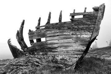 Old, worn, textered and desolate