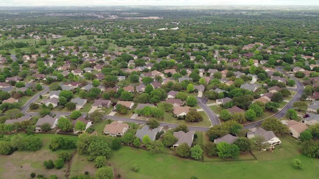 Aerial of Generic Suburban Neighborhood 2