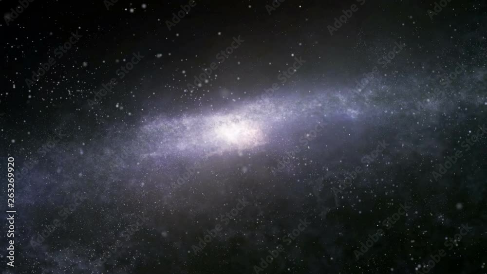 Wall mural flight around the galaxy