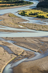 Las Vueltas River in El Chalten in the Fitz Roy Region of Patagonia in Southern Argentina
