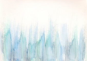light blue and green watercolor brush strokes abstract background