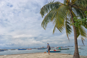 man on the beach