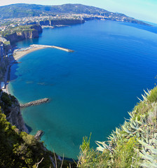 view of the Sorrento coast on a beautiful sunny day
