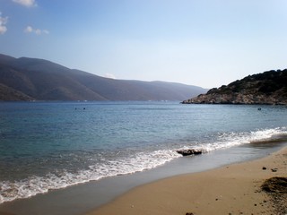 Fototapeta na wymiar Nikouria island, Cyclades, Greece. Small island near Amorgos, Aegean Sea. 