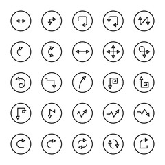 arrow icons in circle buttons 