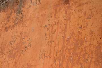 Fototapeta na wymiar texture - terracotta wall of the old building