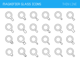 magnifier glass icons