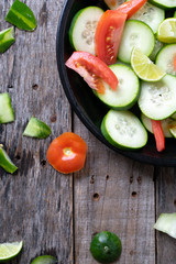 Tomato and cucumber salad