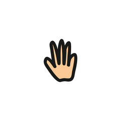Hand icon vector