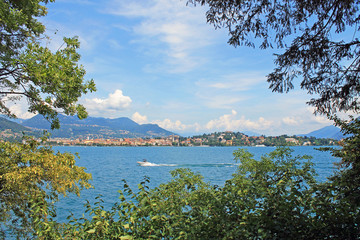 View of Baveno and lake Maggiore Italy