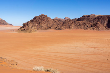 desert landscape Wadi Rum Jordan