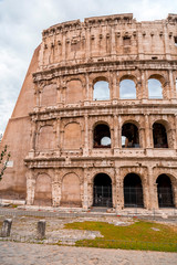 Naklejka premium Exterior view of the ancient Roman Colloseum in Rome