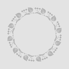 retro pattern frame with flowers and leaves