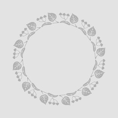 retro pattern frame with flowers and leaves