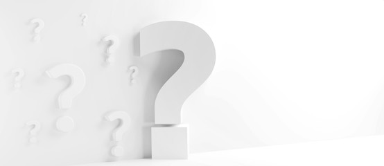 wall of questions marks 3d-illustration