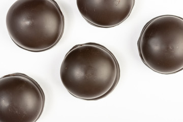 Munchmallow Chocolate Round Cookie Above White Background