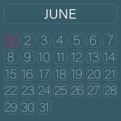 Calender Page June 1