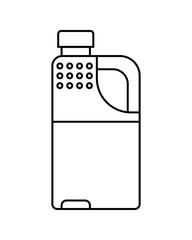 Container, canister for oil or gasoline. Flat icon, linear object. Cut out illustration.