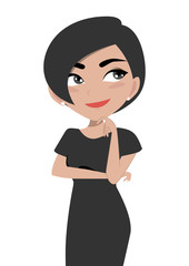 Businesswoman character or Businesswoman cartoon vector illustration